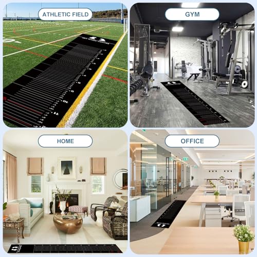 13.6’ X 2’ Standing Jumping Mat Long Jump Standing Broad Jump Mat Non Slip for Gym School Home Flooring Exercise Workout Training with World Record Mark