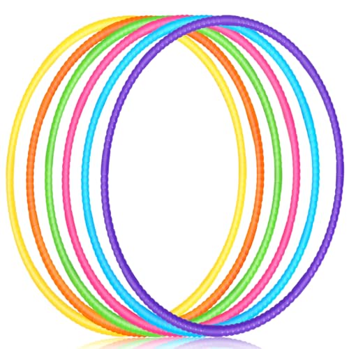 Sratte 6 Pack Exercise Hoops Detachable Snap,32 Inch,Simple Colors - color: Simple Colors, size: 32 Inch