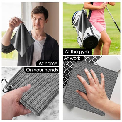 Sweat Absorbing Microfiber Handkerchief,Sport Gym Hankies for Wicking Sweat from Hands, Face, Body 5Pack