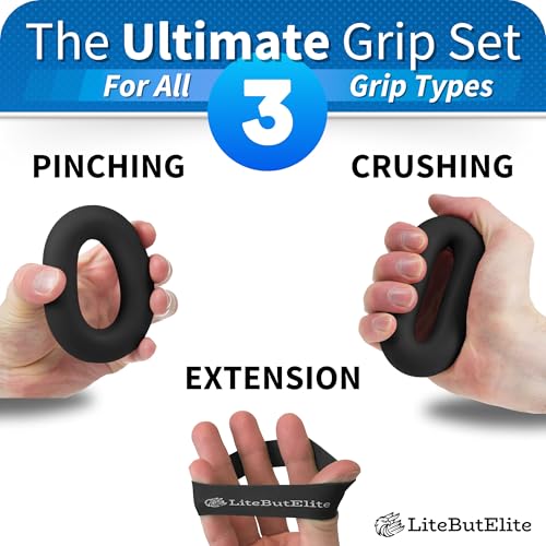 Grip Strength Trainer Kit - Effective Forearm Strengthener for Hand and Finger Exercise, Ideal Exercisers for Gripper Strength and Flexibility
