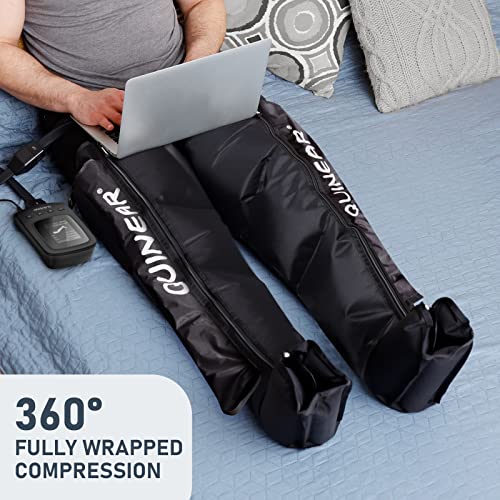QUINEAR Leg Recovery Compression System for Athlete Post Workout, Professional Sequential Device for Massage Therapy, Foot and Leg Recovery Boots, Improve Circulation Reduce Muscle Soreness (Medium) - size: Medium