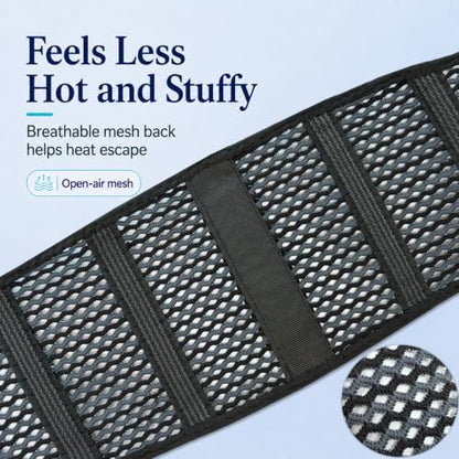 Breathable Thin Back Brace for Women, Adjustable Lower Back Support Belt for Everyday Pain Relief, Slim Low-Profile Lumbar Brace with Gentle Compression, Comfortable Under Clothes - size: XS/S(Waist:27.5"-35")