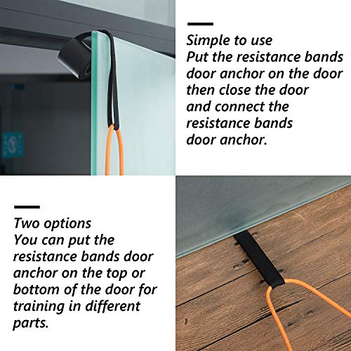 Sumind 4 Pieces Door Resistance Bands Cable Door Foam Exercise Training Strap for Workout Fitness