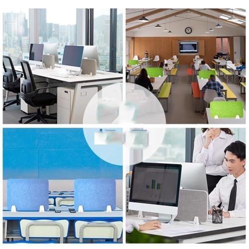 Acoustic Desk Divider Panels - Soundproof Office & Classroom Noise Reduction, Independent Partitioning Solution, - color: Blue, size: 30X120cm