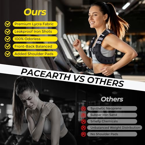 Weighted Vest,6lb/8lb/10lb/12lb/16lb/20lb/25lb/30lb Weight Vest with Reflective Stripe, Body Weight Vests for Women, Men, Weight Loss Workout, Strength Training, Running, Walking, Jogging