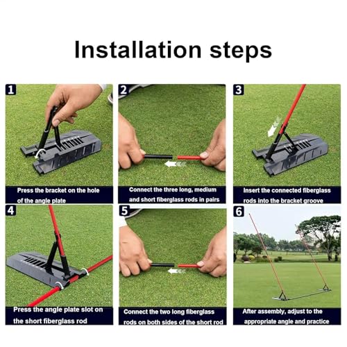 Compatible for Golf Alignment Rod Holder Practice Plate Swing Angle Posture Correction Trainer