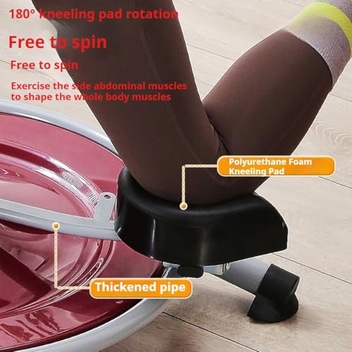 Ab Circle Pro Abdominal Trainer, Core Workout Fitness Equipment with Rotatable Kneeling Pad for Home Gym, Waist, Glutes & Legs Exercise