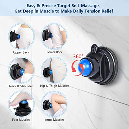 Mountable Massage Ball, 3 in 1 Muscle Recovery Massager, for Pain Relief, Myofascial Release, Knots, and Deep Tissue, Trigger Point Massage Therapy, Ideal Gifts for Loved Ones