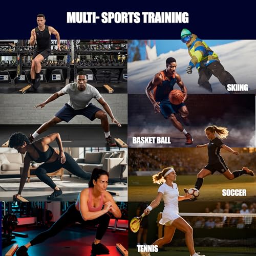 Adjustable Slide Board (5ft or 6ft) – Premium Lateral Training Board for Hockey, Speed, Agility & Home Fitness | Includes Booties & Glide Spray