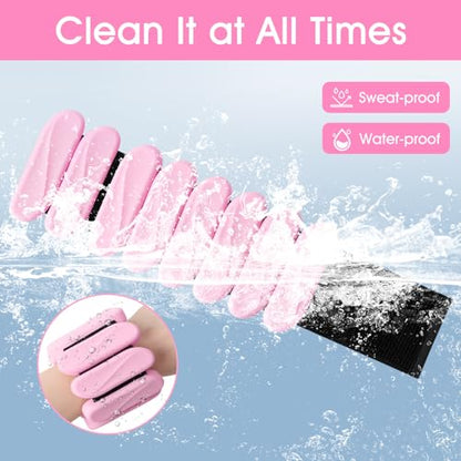 Wrist Weights, 2Pack Wearable Wrist Ankle Weights for Women & Men, Adjustable Arm and Leg Weights, Silicone Weighted Bangles for Walking Yoga Pilates Running Dance Gym 2lb