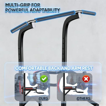 ZENOVA Pull Up Bar, Multi-Function Pull Up Dip Bar Station, Home Gym Workout Strength Training Equipment for Men Women Muscle Building