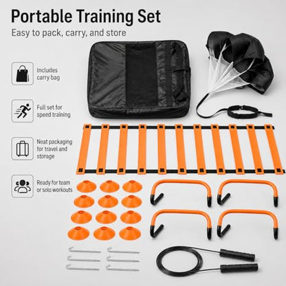 Agility Training Equipment, Speed Training Equipment, Agility Ladder Training, 12-Piece Multicolor PVC, Customizable for Football, Soccer, Basketball