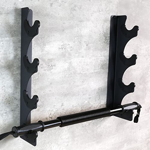 Barbell Rack Barbell Holder Wall Mount Barbell Storage Holder Olympic Bar Hanger for Home, Commercial, Garage Gym - color: Horizontal 4 Bars