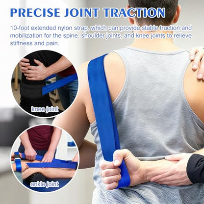 Mobilization Belt with Adjustable Thick Cushioning Pad – Advanced Mobilization Belt for Physical Therapy, a Manual Therapy Aid Designed for Physiotherapists in Rehabilitation, Stretching, and Mobilization Exercises, Blue