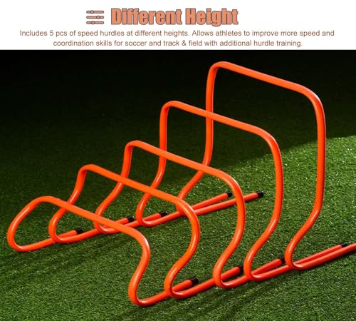 Mini Hurdle Trainer for Agility Training - Portable Track Field Hurdles for Soccer and Gym Use - Adjustable Height Design