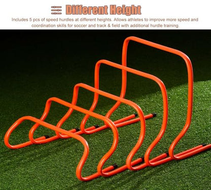Mini Hurdle Trainer for Agility Training - Portable Track Field Hurdles for Soccer and Gym Use - Adjustable Height Design