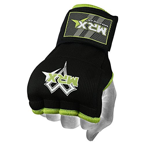 MRX Boxing Hand Wraps Inner Gloves for Punching – Knuckle and Fist Protection – Elasticated Padded Under Mitts with Quick Long Wrist Wrap – Great for MMA, Muay Thai, Kickboxing & Martial Arts Training