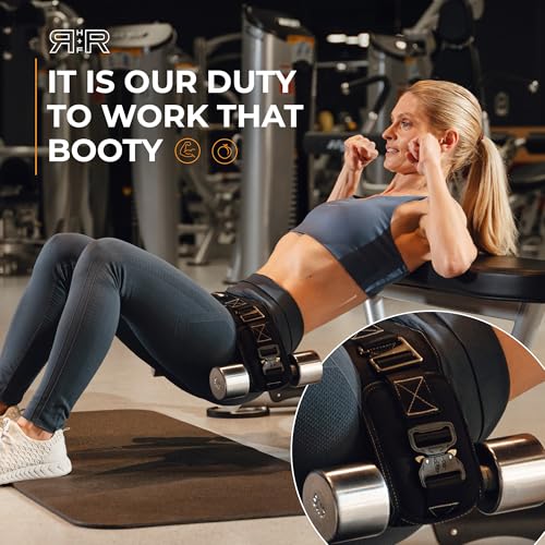 JACKED ASS BELT Premium Hip Thrust Belt + Badonka Band Protective Sleeves Premium Glute & Hip Abductor Bundle (Includes 3 Fabric Booty Bands)