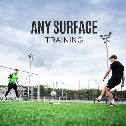 QUICKPLAY Goalkeeper Deflection Ramp - Enhance Reflexes & Hand-Eye Coordination - Heavy-Duty Rubber Construction - Portable Design for Coaches & Players