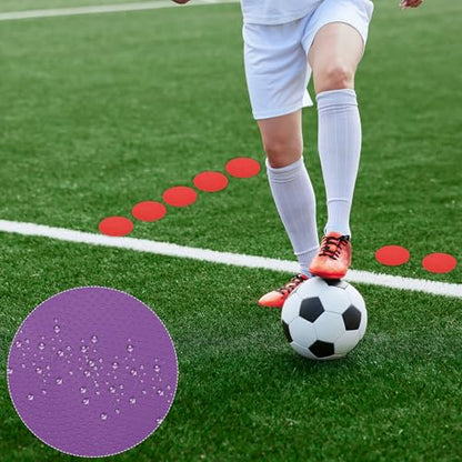 PATIKIL Spot Markers, Non-Slip Floor Dots Agility Markers Flat Field Cones Poly Dot - color: Purple