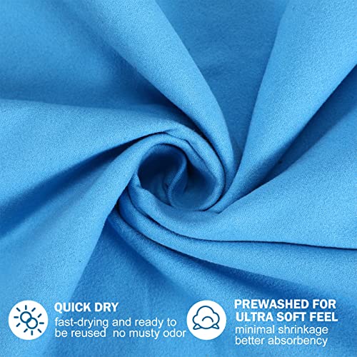 4 Pack Microfiber Camping Towel - Quick Dry Towel 3 Size 4 Black Mesh Bags 12 Travel Towels for Beach Camping Hiking Yoga Swim Sports Backpacking