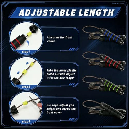 Junkin Jump Ropes bulk for Fitness with Ball Bearings - color: Multicolor