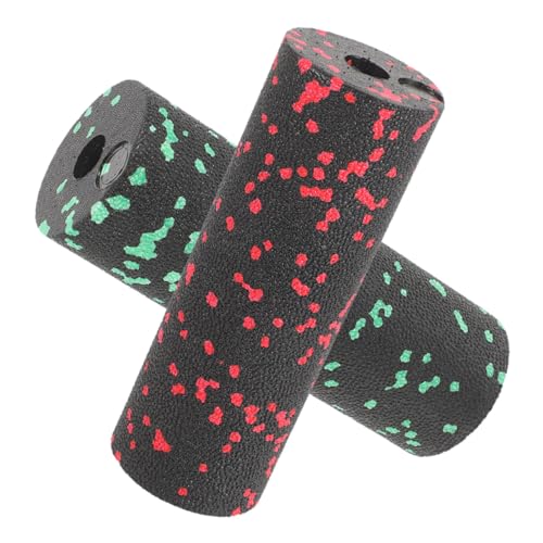 POPETPOP 2Pcs Compact Foam Roller Set Hollow Portable Muscle Massage Roller for Back Pain Relief Lightweight Exercise Tool for Travel and Fitness