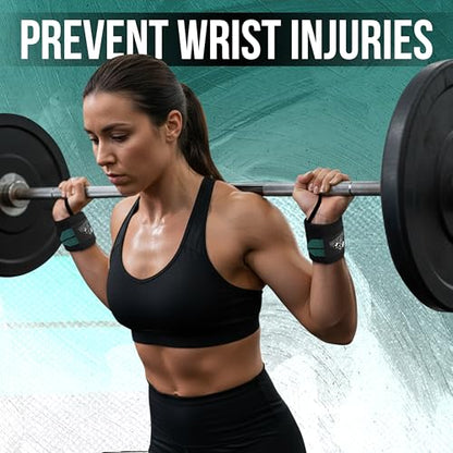 Wrist Wraps (1 Pair/2 Wraps) – Lifting Wrist Wraps with Thumb Loop for Weightlifting, Powerlifting & CrossFit – Durable Wrist Support Straps for Men & Women – Gym Essentials for Heavy Lifts