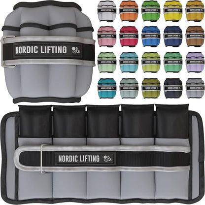 Adjustable Ankle Weights for Women & Men – 1 Pair (2–10 lbs) Wrist, Arm & Leg Weights for Gym, Yoga & Home Workouts – Secure Fit Strap Design – Durable Fitness Training Equipment - color: Slate Grey