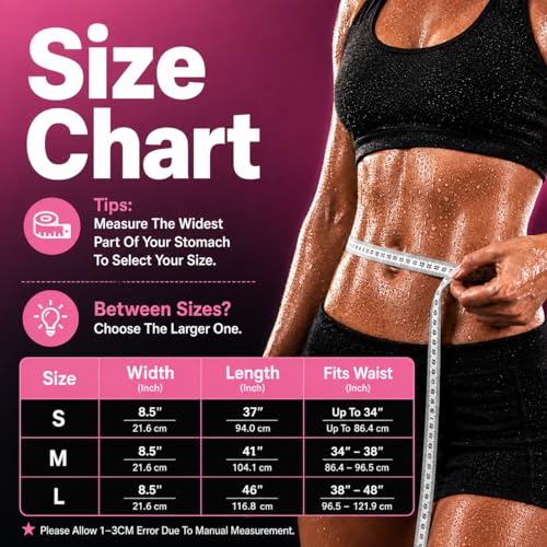 Waist Trainer for Women and Men Belly Fat, Neoprene Sauna Sweat Band, Stomach Wrap Waist Trimmer for Workout