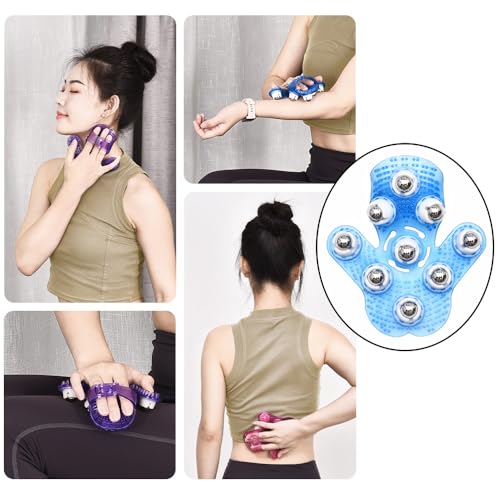 Manual Massage Ball Roller Small Handheld Massage Therapy and Relax Tool Body Massager Gloves Leg Massage Tools for Muscle Tension Relief Neck Back Joint Shoulder Foot Hand Thigh Tummy Butt