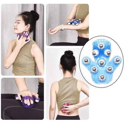 Manual Massage Ball Roller Small Handheld Massage Therapy and Relax Tool Body Massager Gloves Leg Massage Tools for Muscle Tension Relief Neck Back Joint Shoulder Foot Hand Thigh Tummy Butt