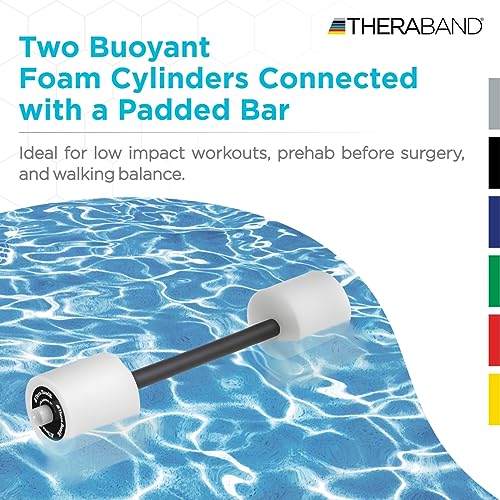 THERABAND Swim Bar with Padded Grip for Buoyancy-Based Swim Training and Swim Lessons, Aquatic Fitness Equipment, Aqua Training Barbell, Water Aerobics Equipment, Swimming Aid for Children to Seniors - size: One Size, style: Swim Bar