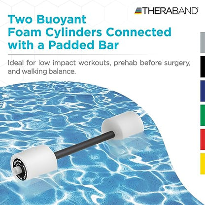 THERABAND Swim Bar with Padded Grip for Buoyancy-Based Swim Training and Swim Lessons, Aquatic Fitness Equipment, Aqua Training Barbell, Water Aerobics Equipment, Swimming Aid for Children to Seniors - size: One Size, style: Swim Bar