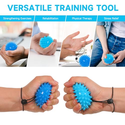 Hand Exerciser Finger Strengthener Balls, Stress Balls Squeeze Balls