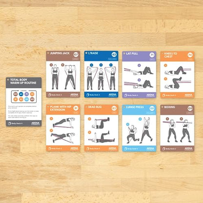 Workout Cards - Instructional Fitness Deck for Booty Band Workouts, Beginner Fitness Guide for Resistance Band Training Exercises at Home. Includes Workout Routines.