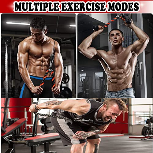 LAT Pulley System for Home Gym – Strength Training Fitness Equipment Cable Machine for Triceps, Biceps, Back & Shoulder Workouts - color: Triceps Rope