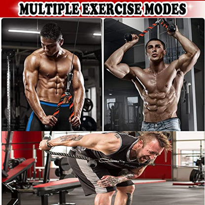 LAT Pulley System for Home Gym – Strength Training Fitness Equipment Cable Machine for Triceps, Biceps, Back & Shoulder Workouts - color: Triceps Rope