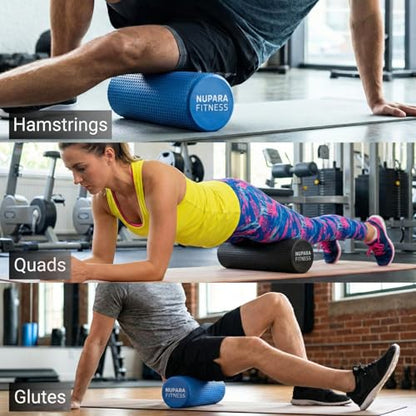 Foam Roller for Back, Legs, Hips, and Deep Tissue Muscles | Foam Roller for Physical Therapy, Exercise, Running, Cycling, Sports, Recovery, Yoga, and Pilates. (Pink, 12 inch - Medium)
