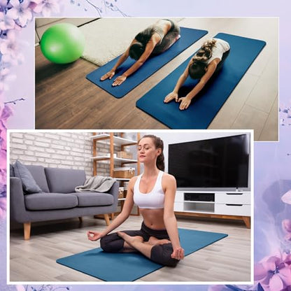 Timgle 6 Pcs 10mm Thick Yoga Mat Bulk 68 x 24 Inches Anti-slip Tear-resistant Exercise Mat Adult Gym Mats for Fitness, Stretching, Workout and Studio, Outdoor Yoga, Pilates