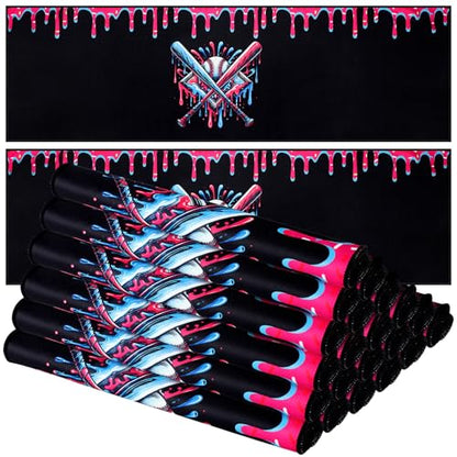 Lounsweer Ice Cream Pattern Drip Baseball Beach Towel 40"x12" Swim Pool Towel Cooling Baseball Softball Team Gift Youth Gift for Hot Weather Workout Gym Sport Party Favors(30 Pcs) - style: Baseball