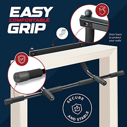 Sagler Pull up bar Doorway Heavy Duty Chin up bar Trainer for Home Gym Doorway Pull up bar or dip bar