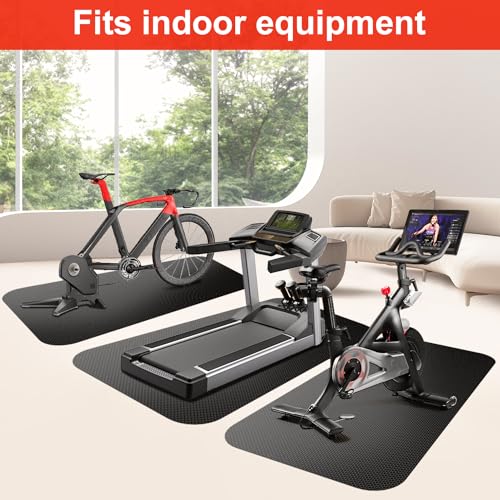 Treadmill Walking Pad Mat for Carpet Floors,23.6x60 Foldable Treadmill Mat for Hardwood Floors, Non-Slip Exercise Equipment Mat for Under Exercise Bike,Walking Pad & Elliptical,Noise Shock Absorption - size: 23.6" × 60"