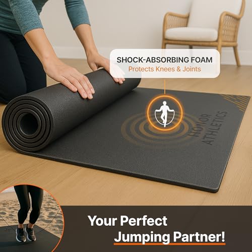 Premium Jump Rope Mat – 1/4" Thick High-Density Rubber | Non-Slip Surface for Indoor/Outdoor Use | Durable & Odor-Free Skipping Mat - size: Standard - 36" x 48"