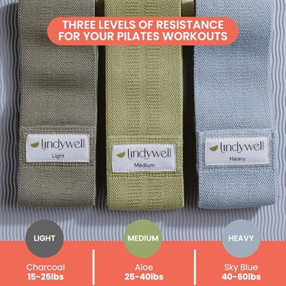 Lindywell Ultimate Exercise Bands for Men & Women, Toned Glutes, Strength - style: Fabric Band Set