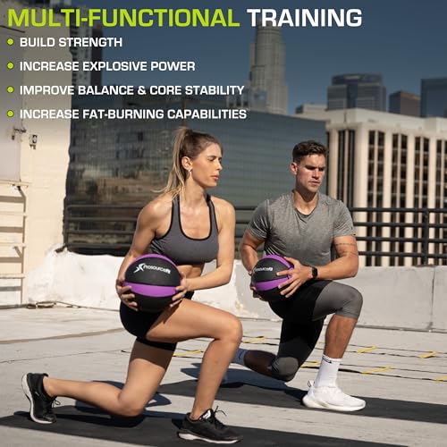 ProsourceFit Weighted Medicine Ball for Full Body Workouts - size: 12 LB