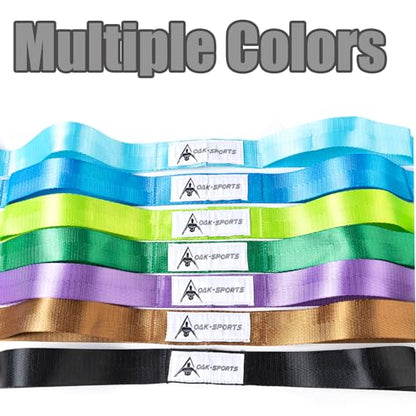 Oak-Sports Stretching Strap Yoga Strap for Physical Therapy with 10 Loops, Yoga Straps for Stretching, Upgraded Non-Elastic Stretch Band for Pilates, Dance and Gymnastics with Workout Guide