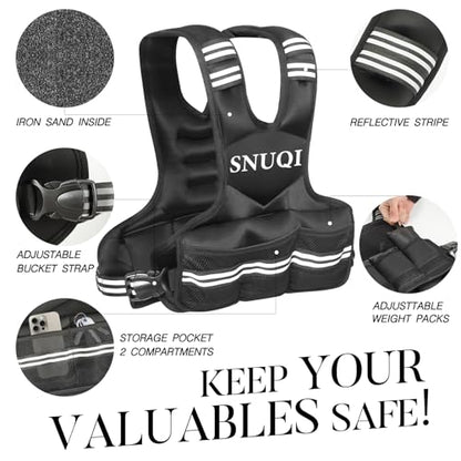 Adjustable Weighted Vest for Men and Women 4-10lbs/9-18lbs/20-32lbs Weighted Vest with 6 Ironsand Weights for Home Workouts Adjustable Body Weight Vest Exercise Set for Cardio and Strength Training - size: 4-9.98 lbs