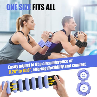 Wrist & Ankle Weights for Women, Wearable Strong Arm & Leg Weights Set of 2(1Lbs Each), Adjustable Ankle Weights for Walking, Yoga, Dance, Barre,Gym,Exercise,Pilates,Walking Running - color: blue