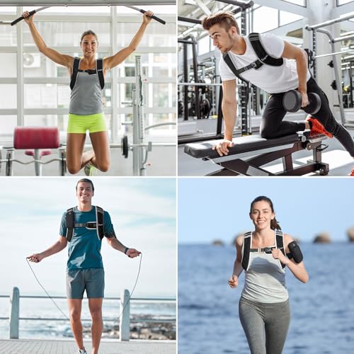 Weighted Vest for Women Men - 8lb/10lb/12lb/16lb/22lb/25lb/30lb Weight Vest with Reflective Stripe, Detachable Phone Pouch, Ideal for Walking, Strength Training, Running, Workout, Weight Loss